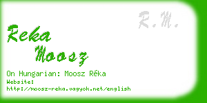 reka moosz business card
